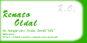 renato oldal business card